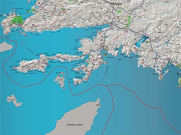 Gulet Routes map
