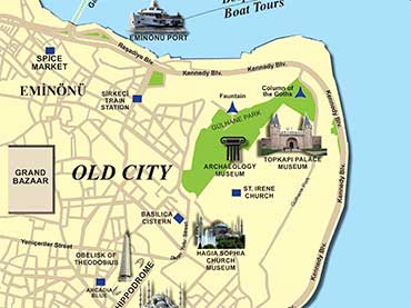 Istanbul Old City map