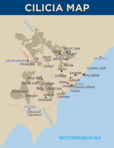Cilicia Tour Map-2027 - Paul’s Earliest Ministry: CILICIA TOUR