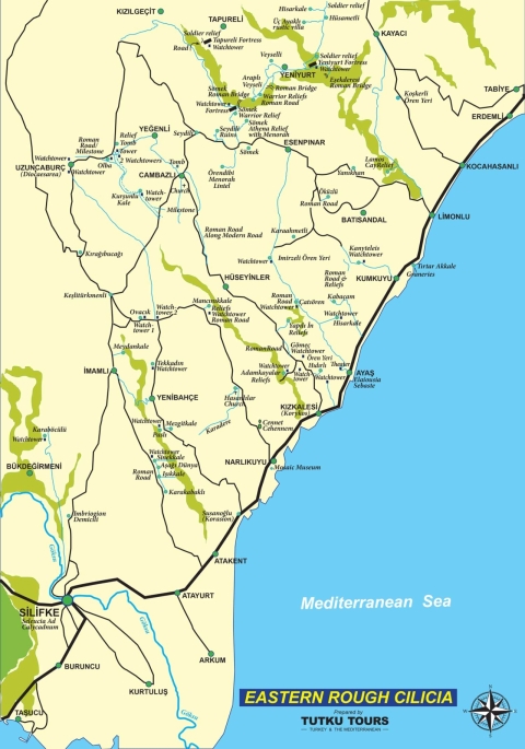Eastern Rough Cilicia map