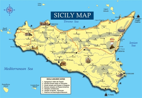 Sicily map