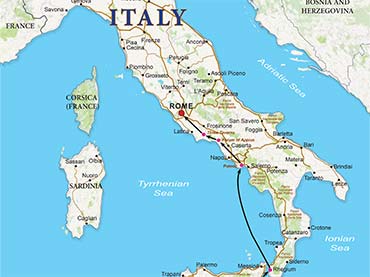 Italy map preview